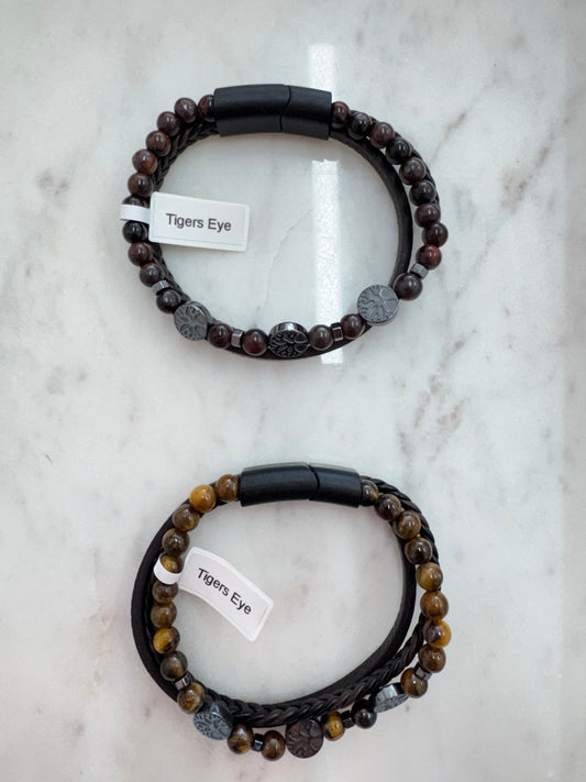 Men’s Tigers Eye clasp bracelet