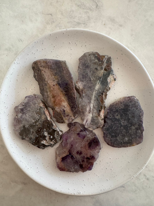 Chevron Amethyst Polished Slice