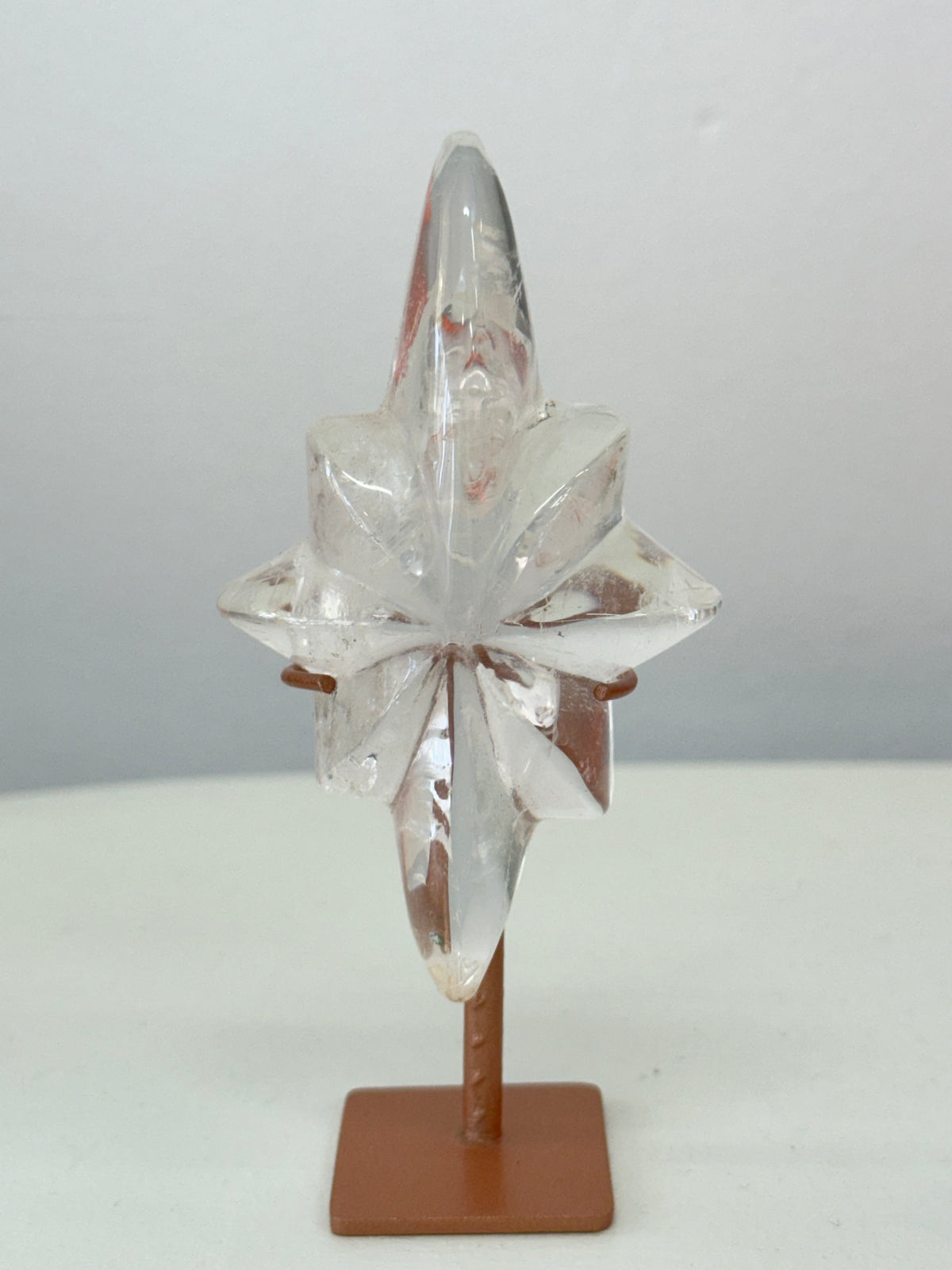Assorted crystals on stands