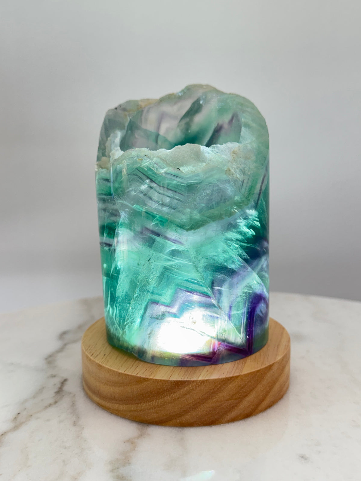 Rainbow Fluorite Lamp