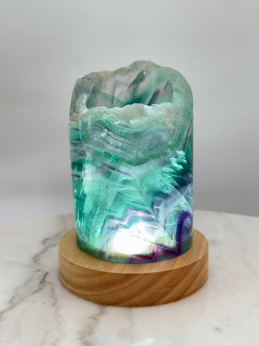 Rainbow Fluorite Lamp