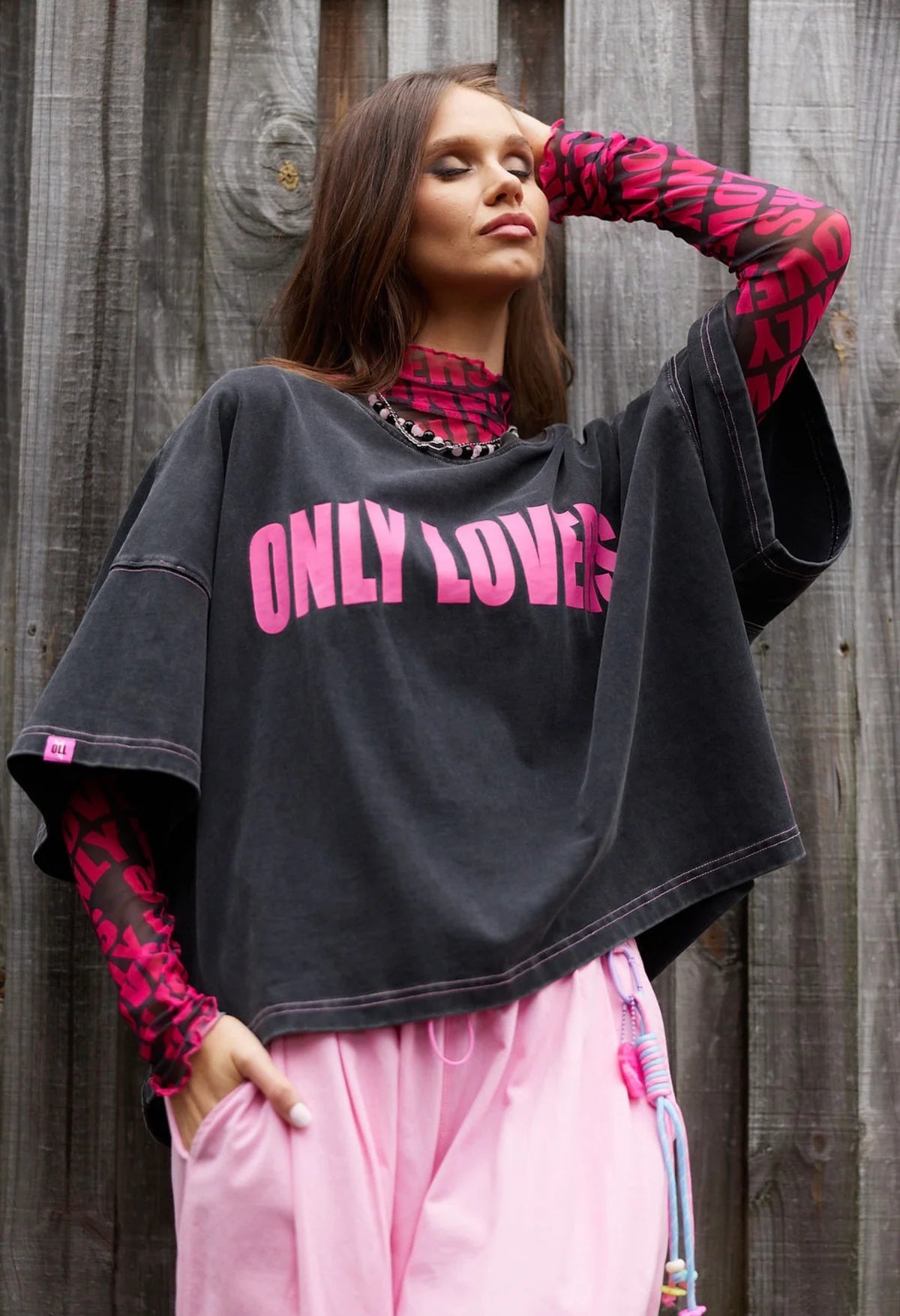 Replay Boxy Tee - washed black