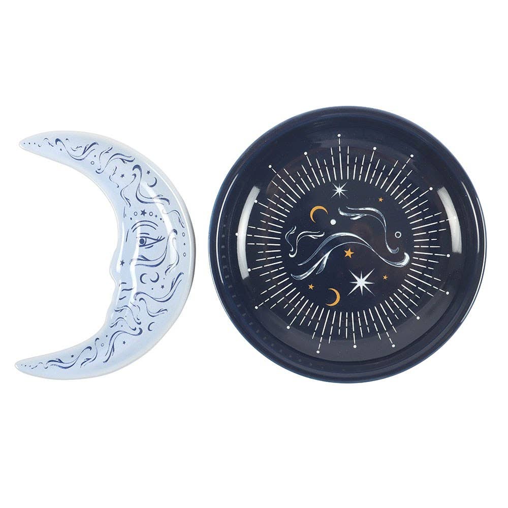 Blue moon stacking dish