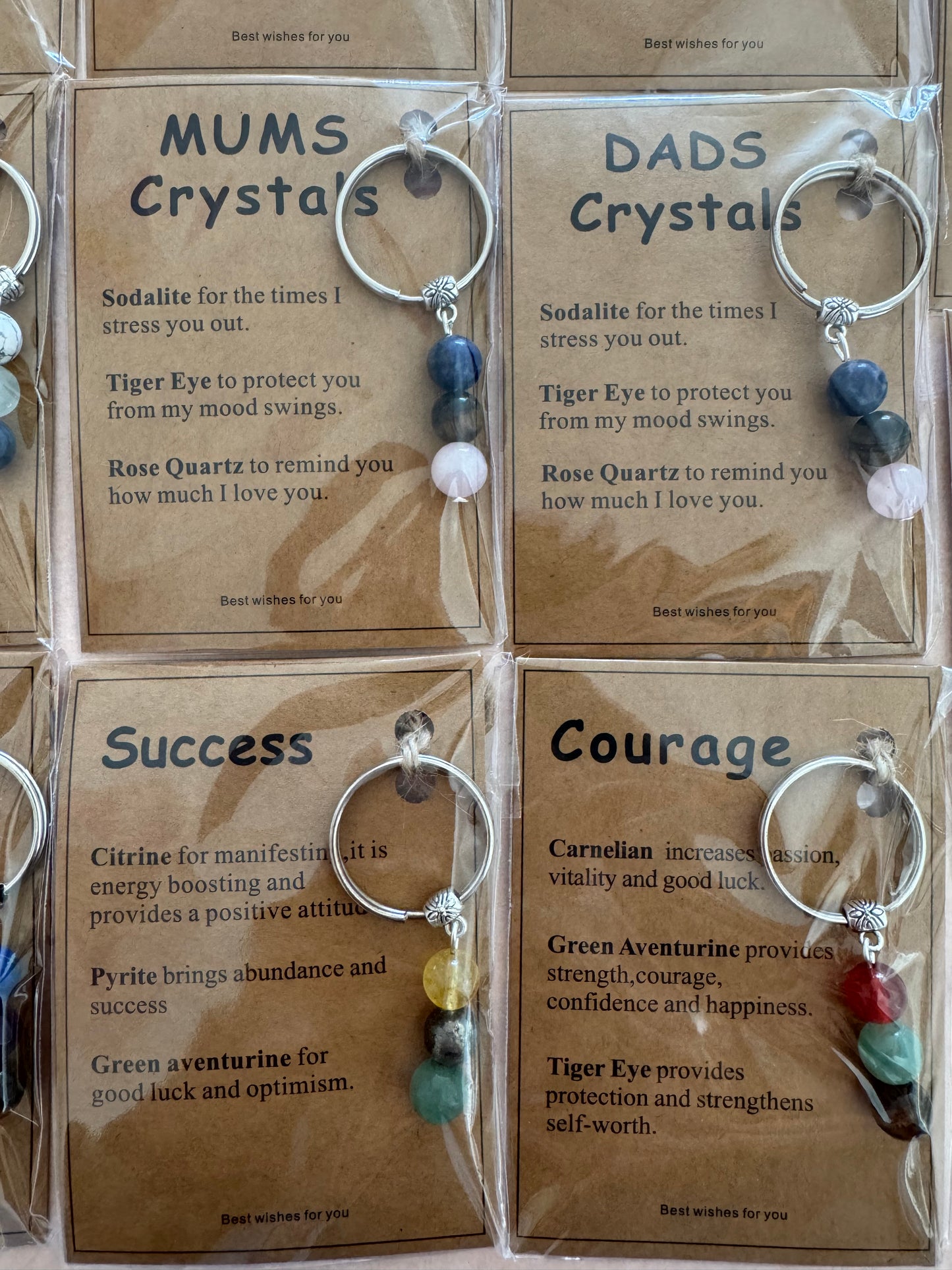 Crystal Bead Keyrings