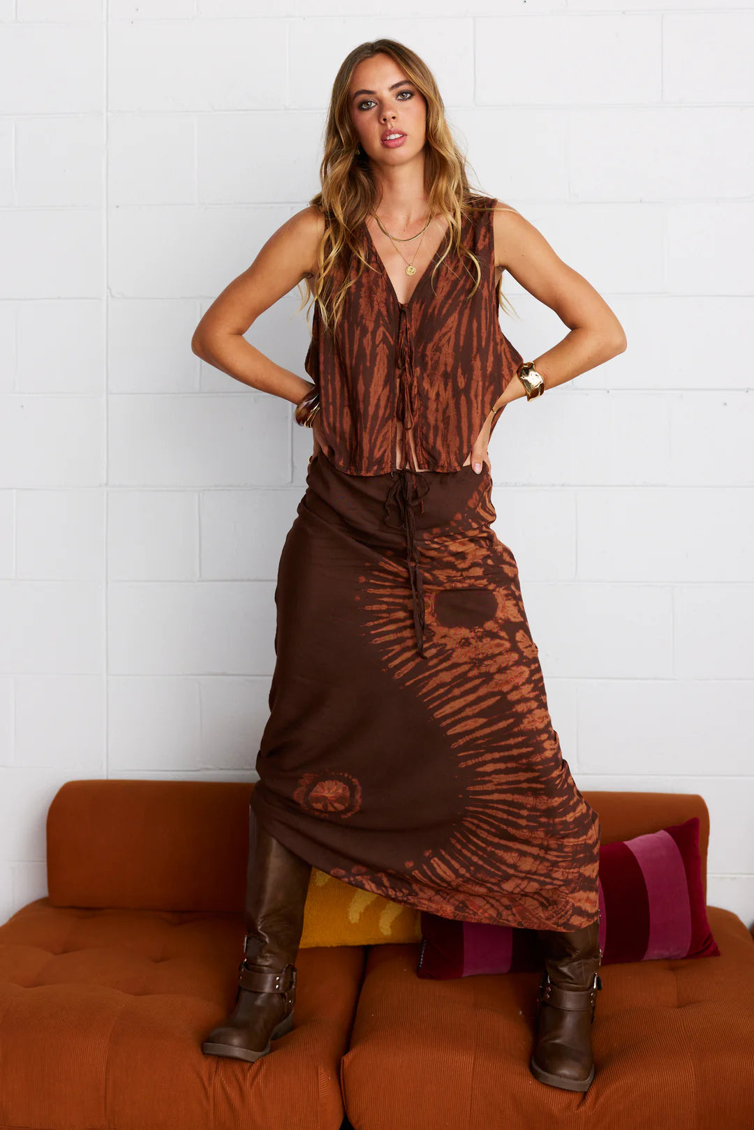 MUSE YIN YANG SKIRT - GOLDEN HOUR (SECONDS SALE)