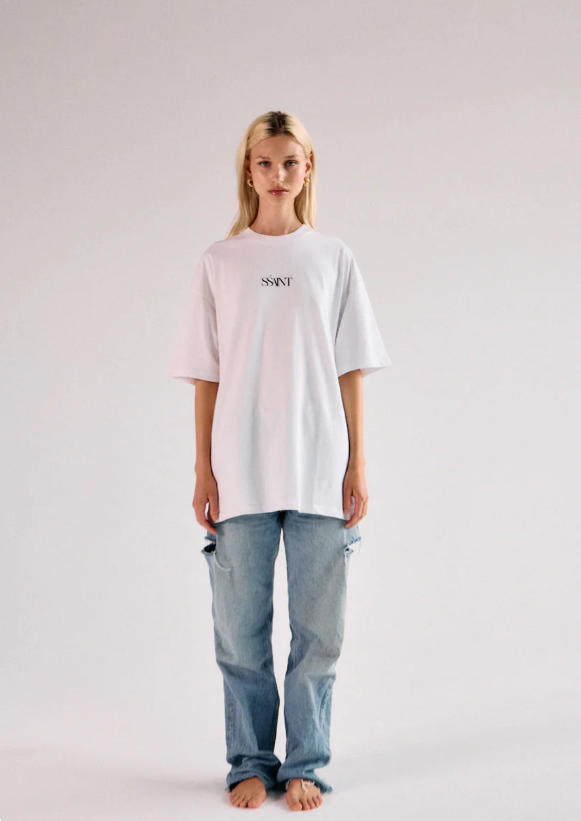 SŚAINT LOGO TEE - White