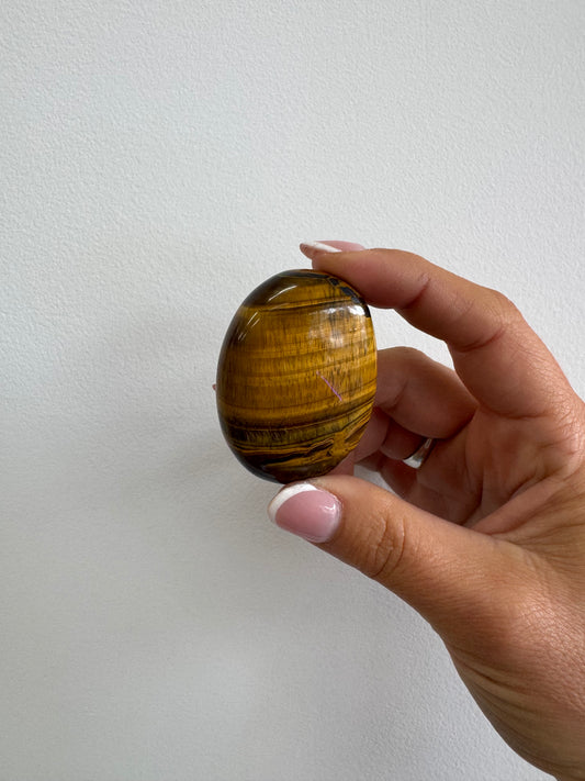 Gold tiger eye worry stone