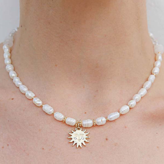 Pearl Sun Necklace