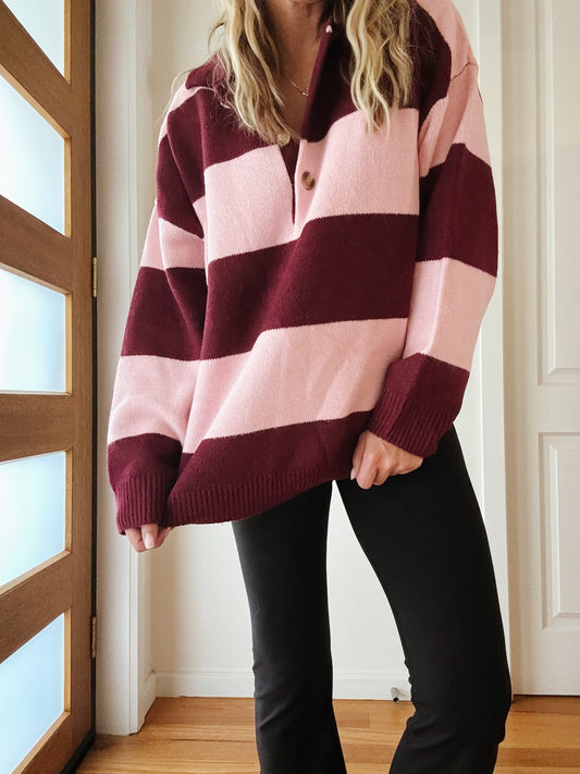 Berry Stripe Knit