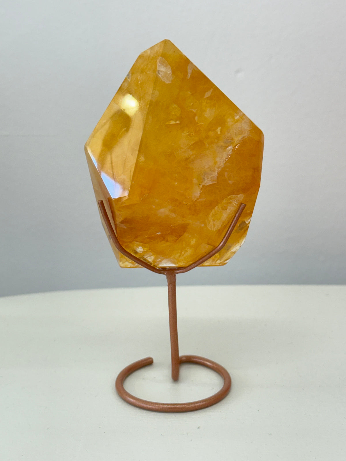 Assorted crystals on stands