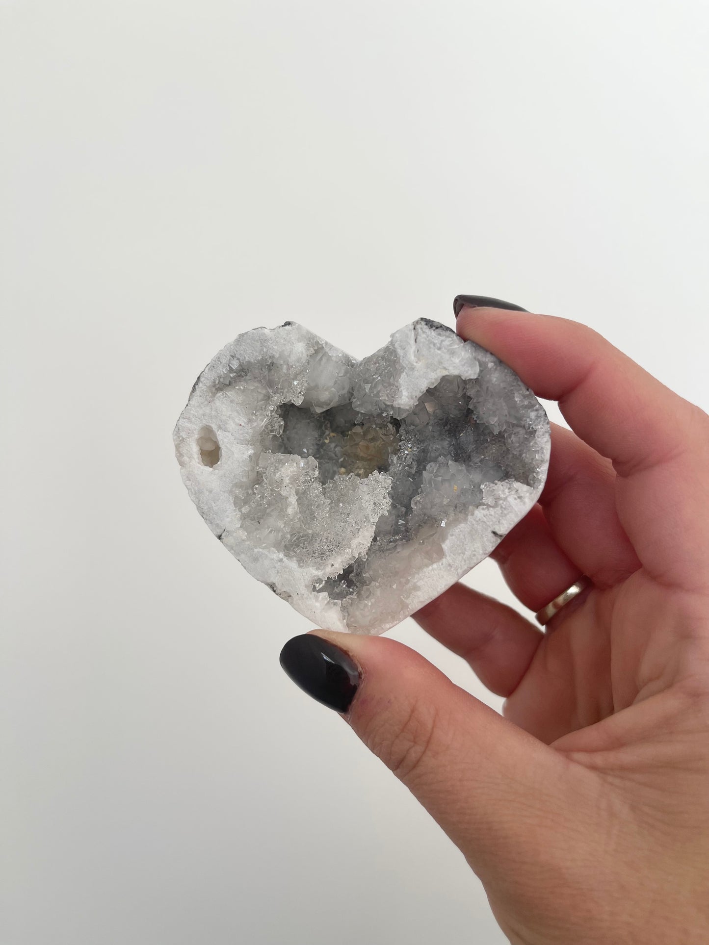 White Agate Hearts