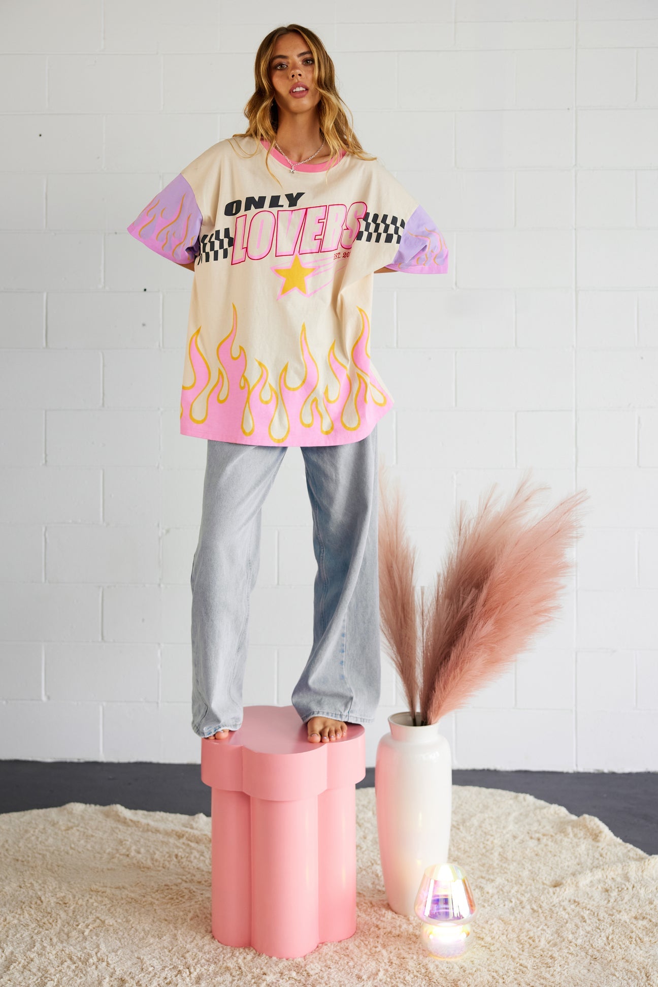 The Moto Tee - Cream