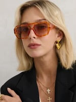 Chai Angular Sunglasses - Vintage Tort