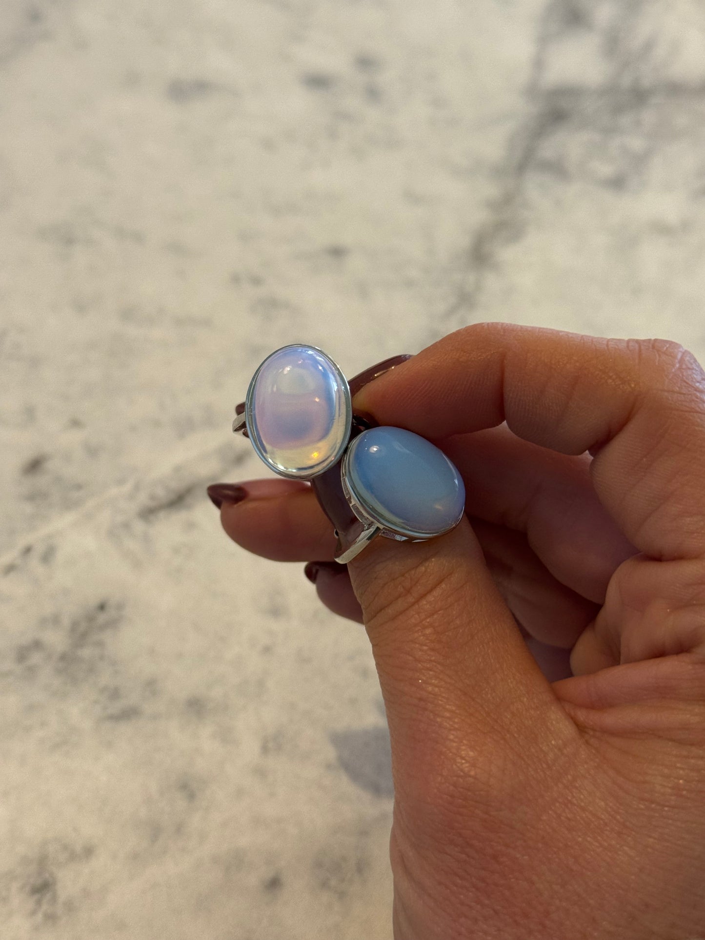Adjustable Crystal Rings