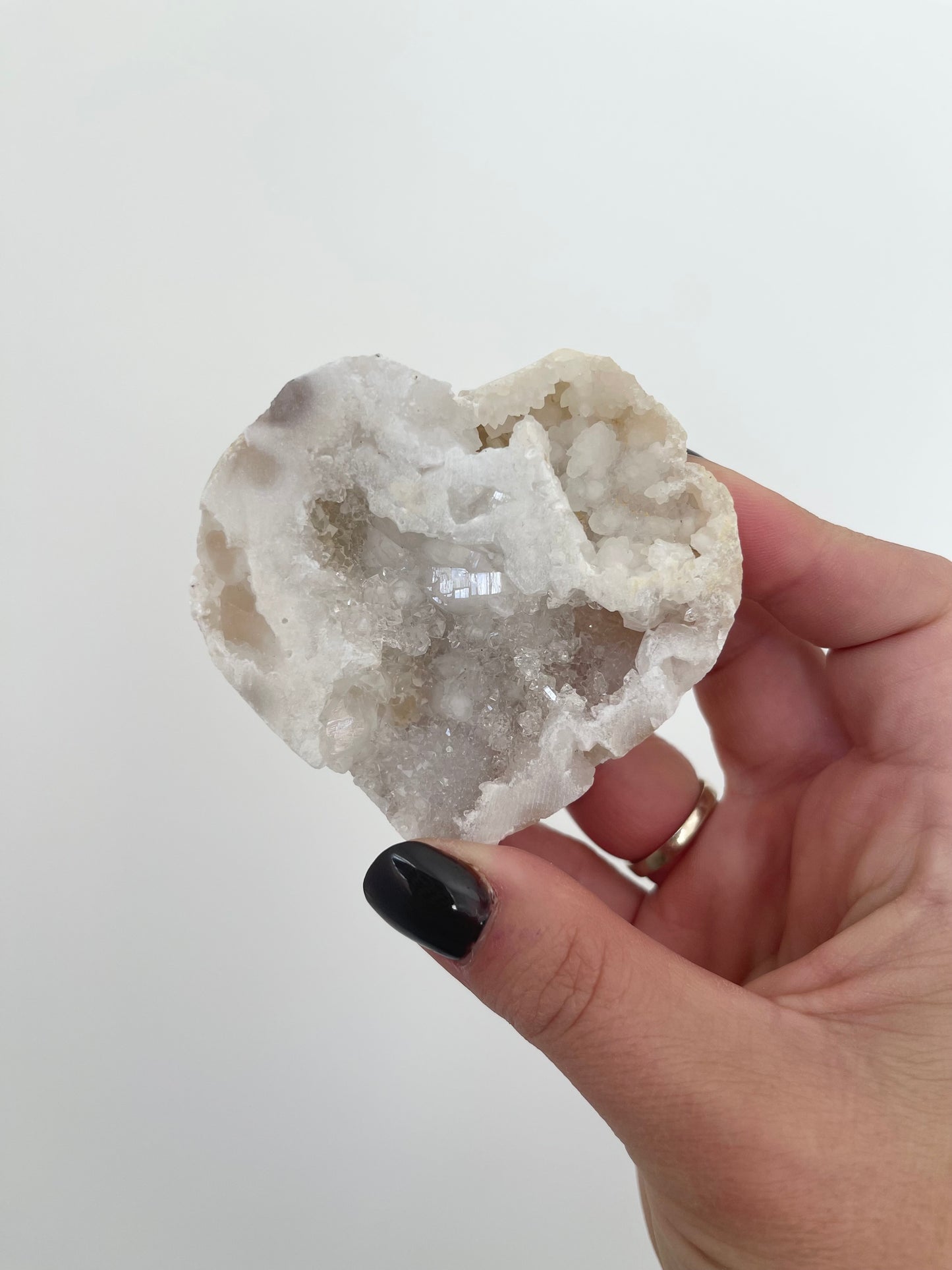 White Agate Hearts