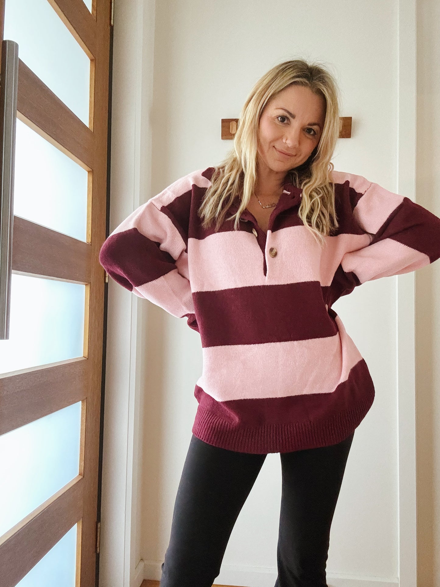 Berry Stripe Knit
