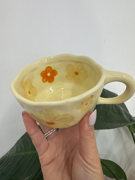 Orange Flower Mug