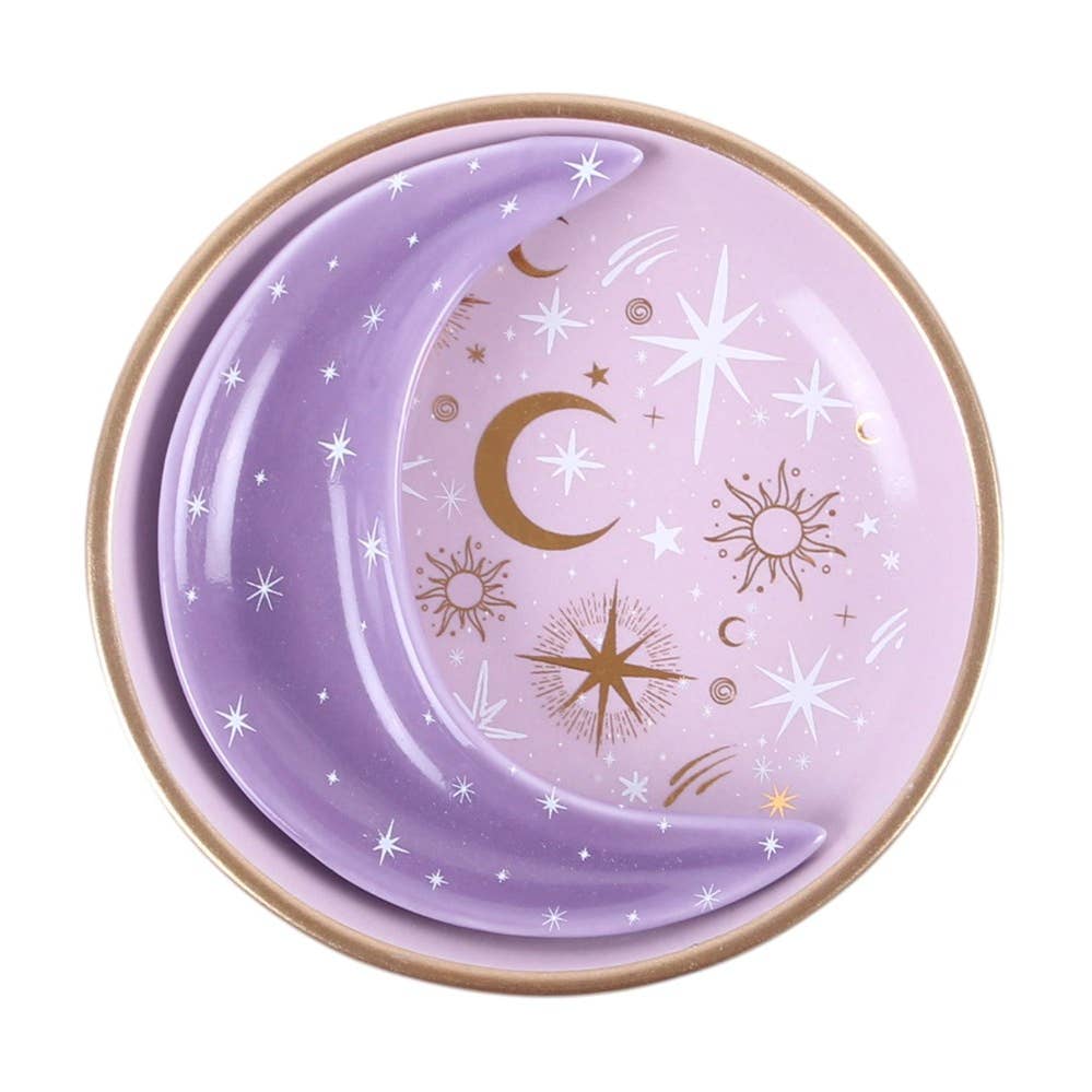 Purple Moon stacking dish