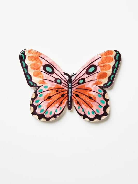 JONES AND CO CANOPY BUTTERFLY PINK WALL ART