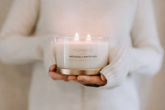 Meeraboo • Patchouli + White Musk Gold Lid Soy Candle