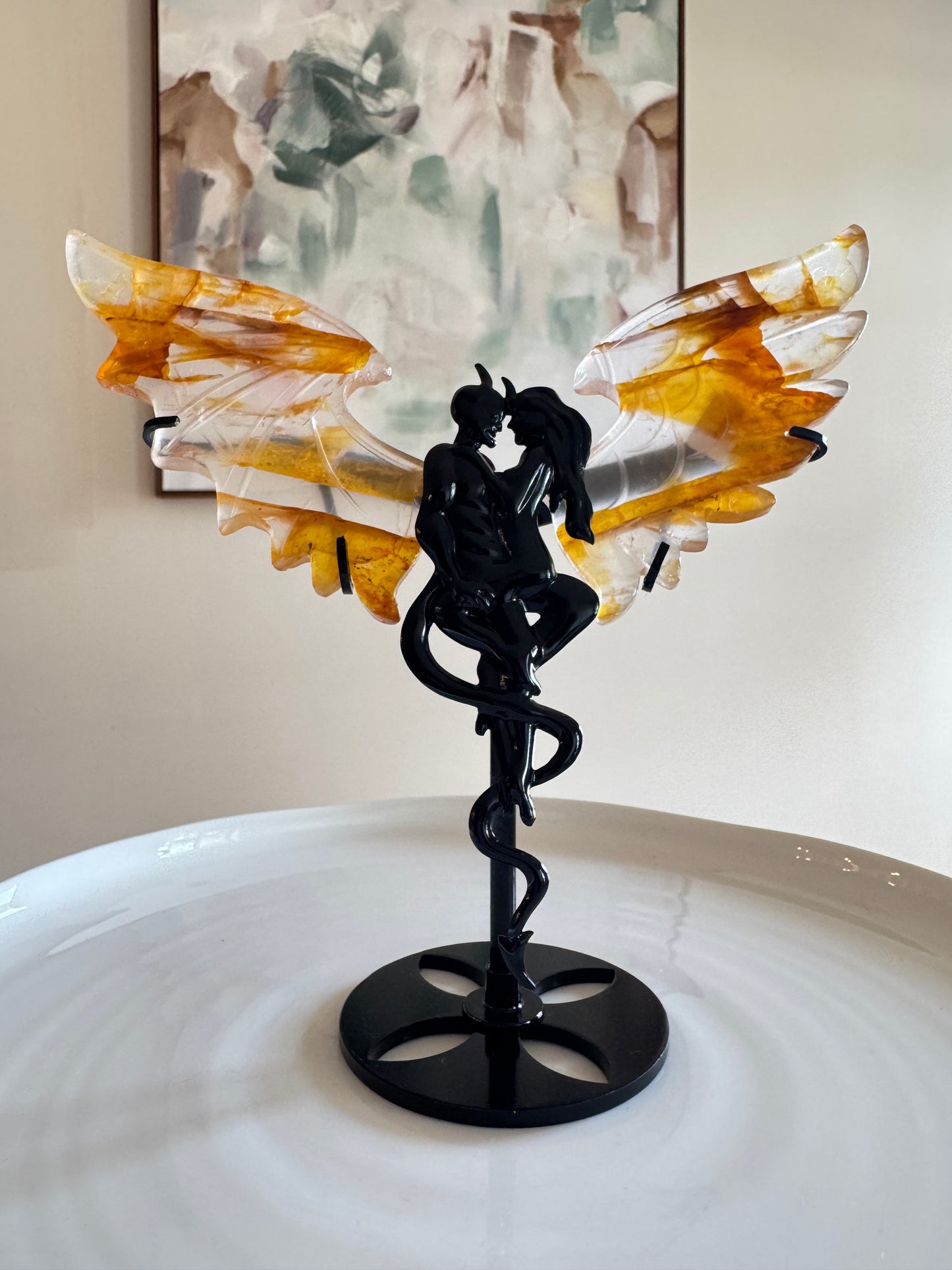 Golden Healer Wings On Stand