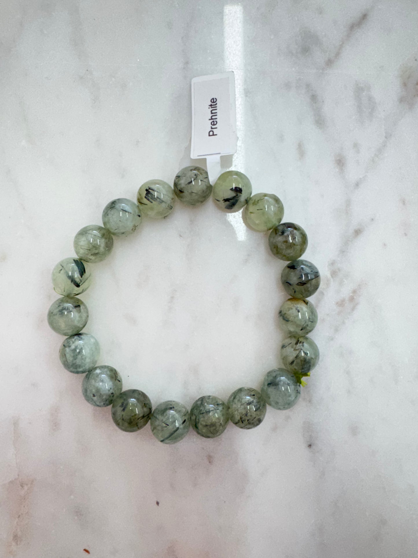 10mm Prehnite beaded bracelet