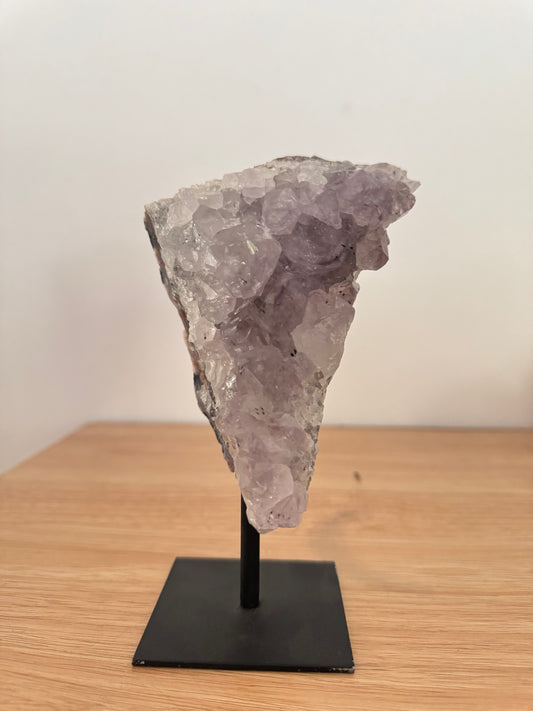 Amethyst cluster on stand