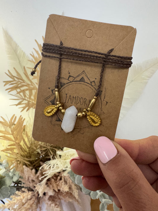 Quartz & Moonstone Necklaces