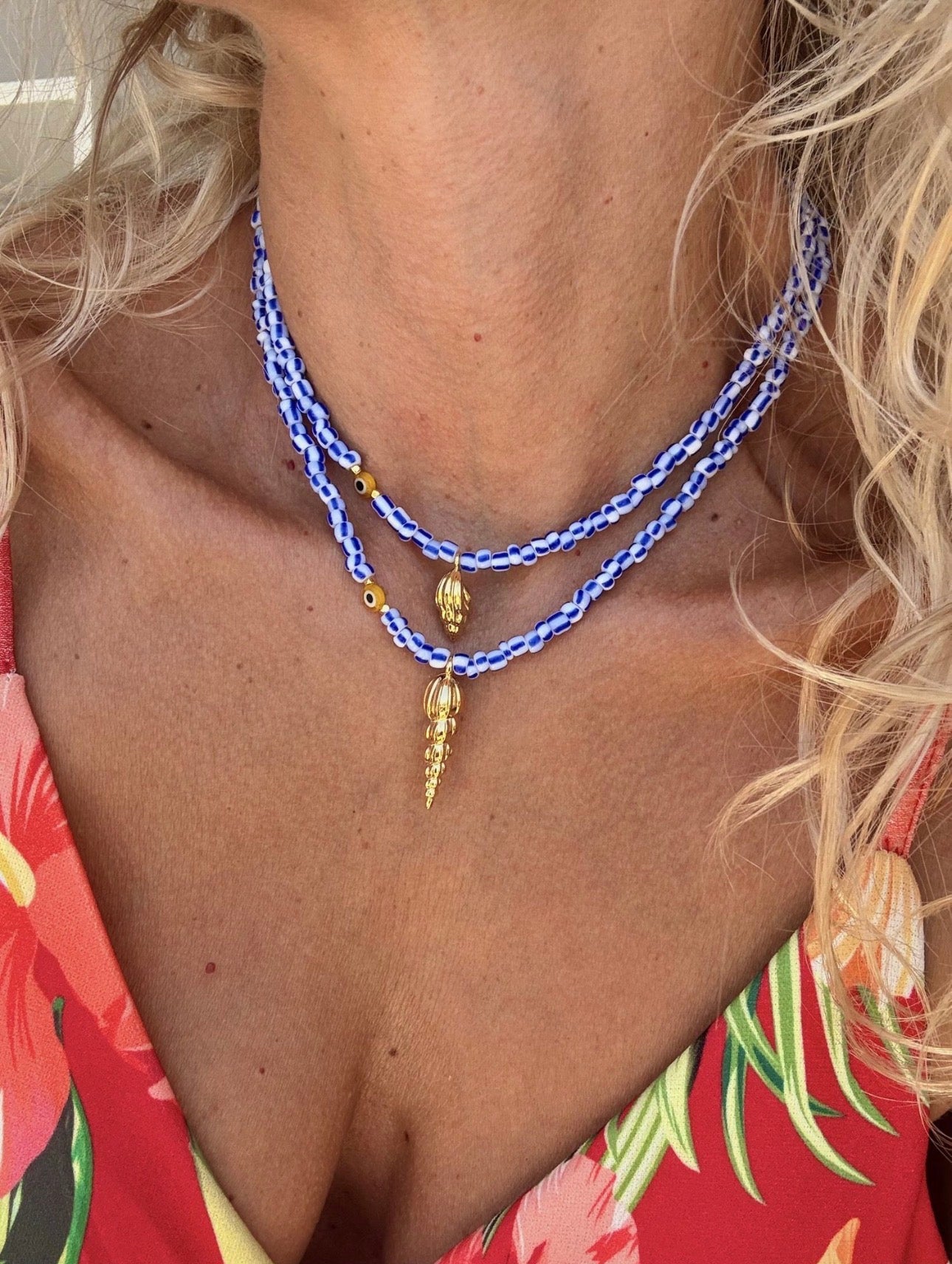 Blue Beaded Necklace