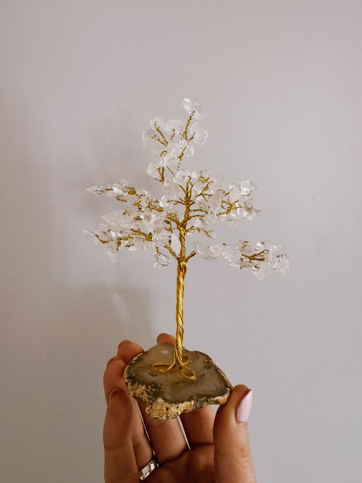 Clear Quartz Crystal Gem Tree