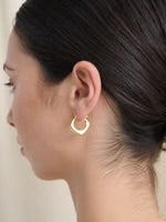 ERICA DIAMOND 18K GOLD PLATED EARRINGS