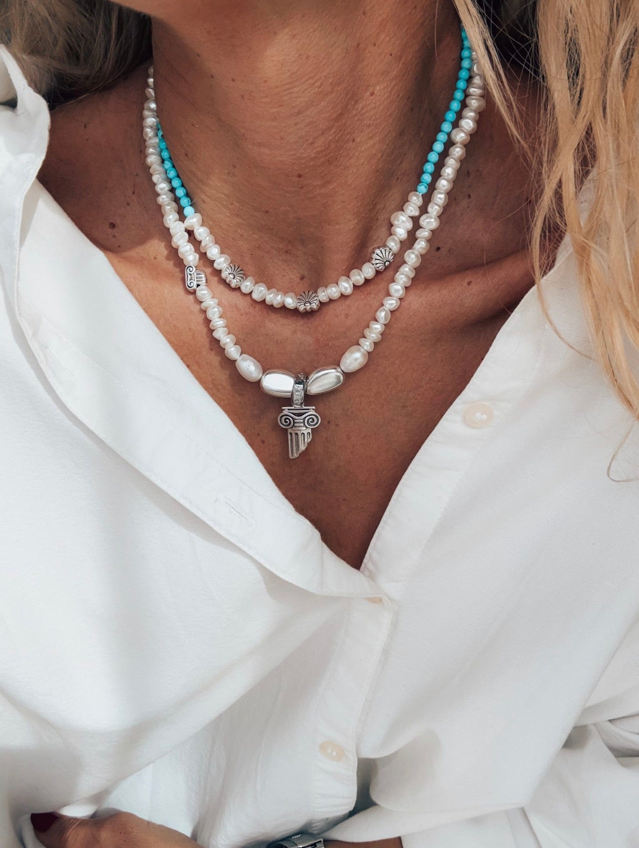 Ancient Greek pearl necklace