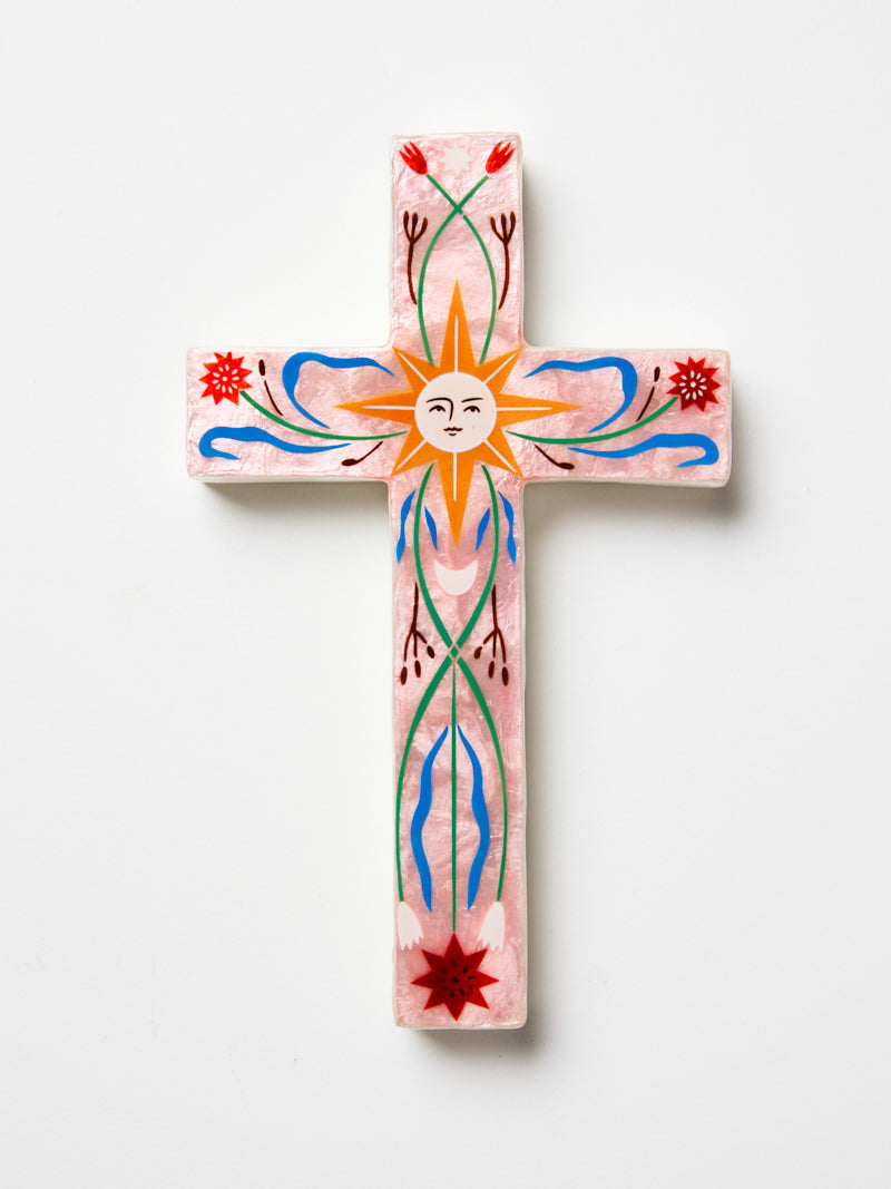 FABLE SUN LARGE CROSS - Pink & Blue