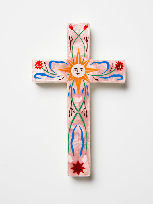 FABLE SUN LARGE CROSS - Pink & Blue