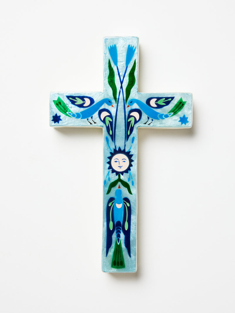 FABLE SUN LARGE CROSS - Pink & Blue