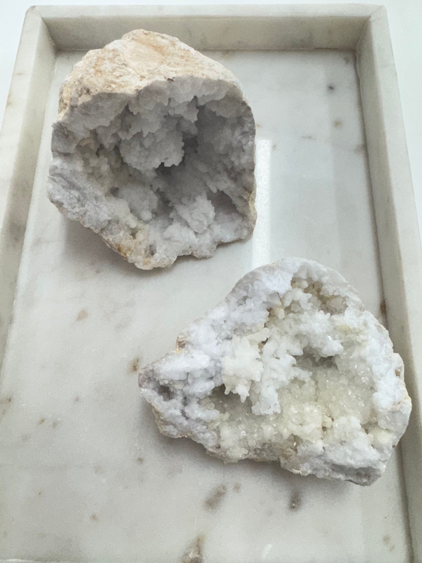 Quartz Geode - Split Pair