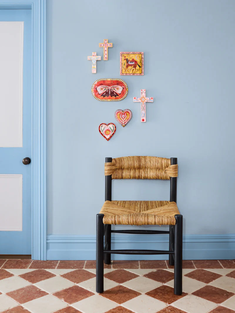 FABLE PINK FLORAL SMALL CROSS
