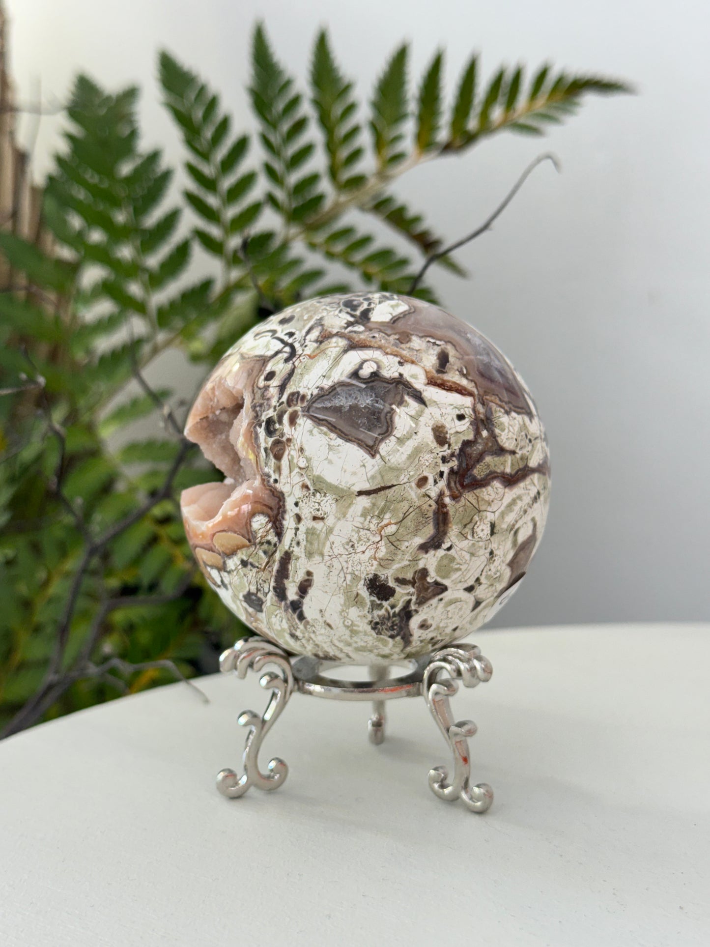 Money Agate Sphere