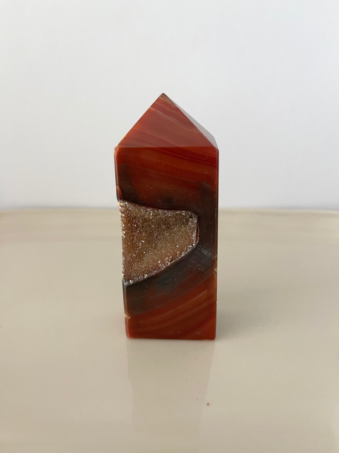 Carnelian Agate Druzy Points - LARGE