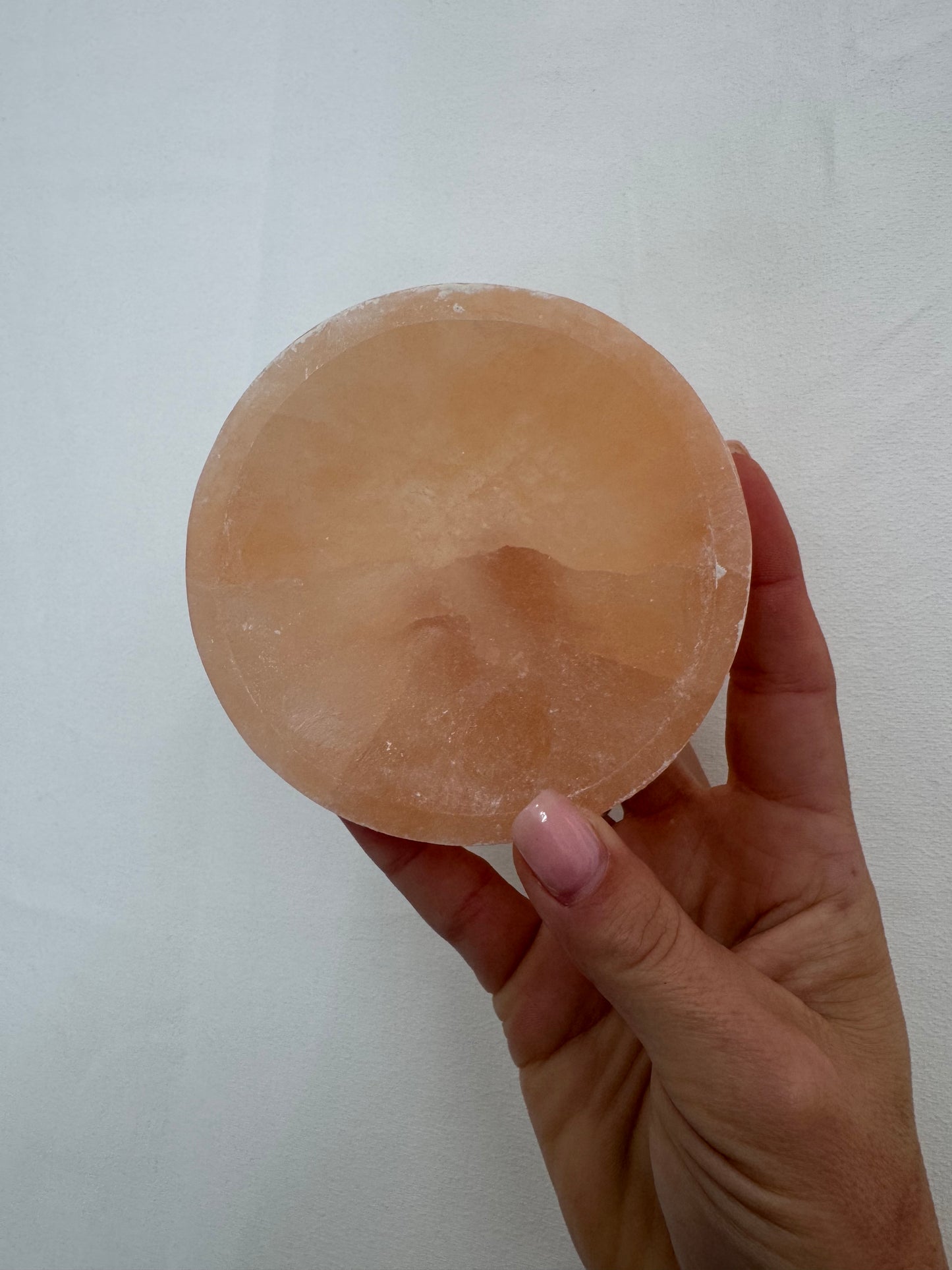 Peach Selenite Bowl 10cm