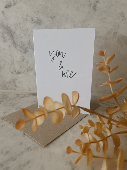 YOU & ME Card