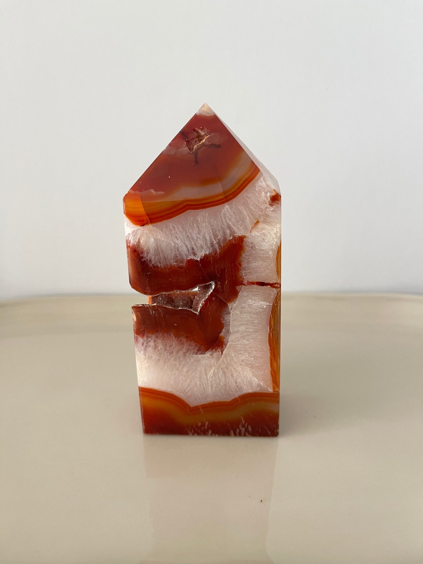 Carnelian Agate Druzy Points - LARGE