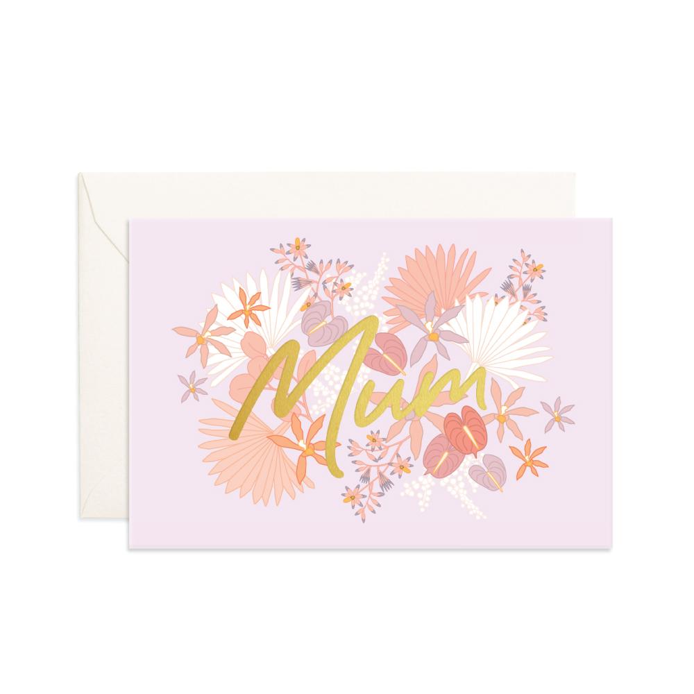 Mum - Lilac Greeting Card (Mini)