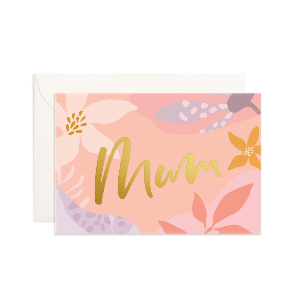 Mum - Peach Greeting Card (Mini)