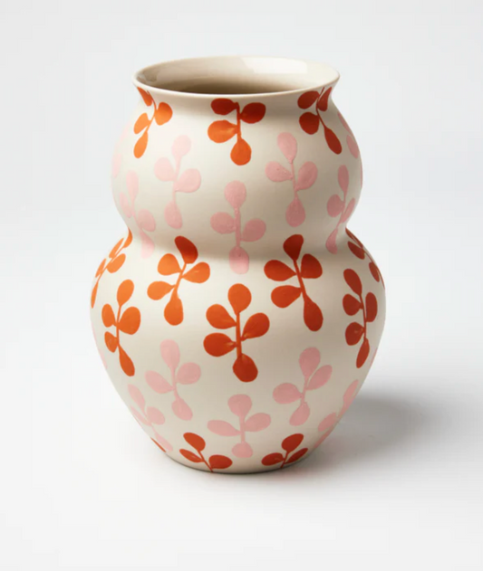 Happy Vase, Wide Clover - Pink