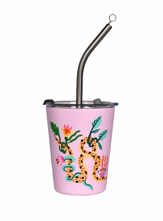 Insulated 2 in 1 cup - Lavender & Pistachio