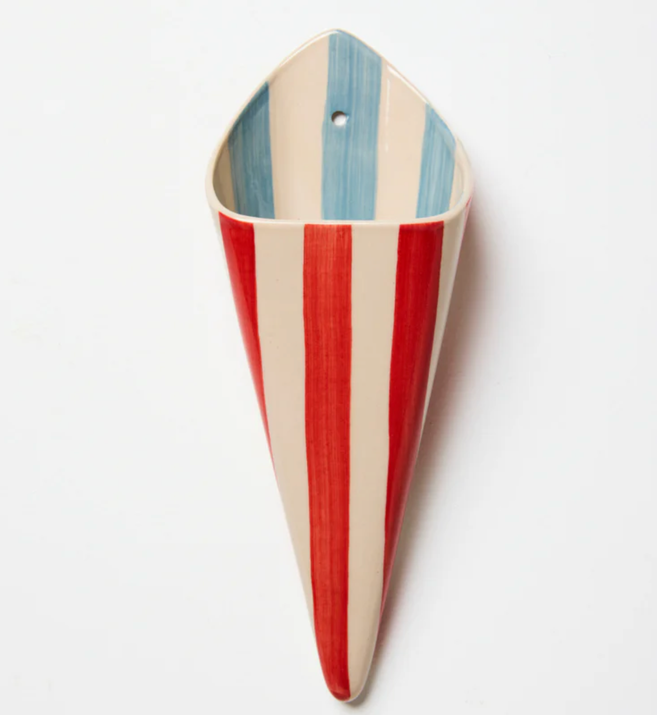 FOLLY WALL VASE RED STRIPE