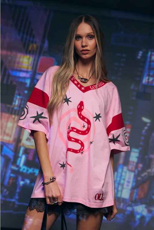 SERPENT TEE ~ PINK