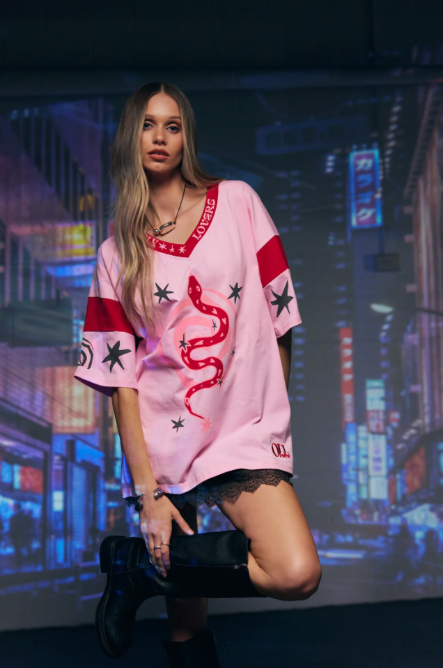 SERPENT TEE ~ PINK