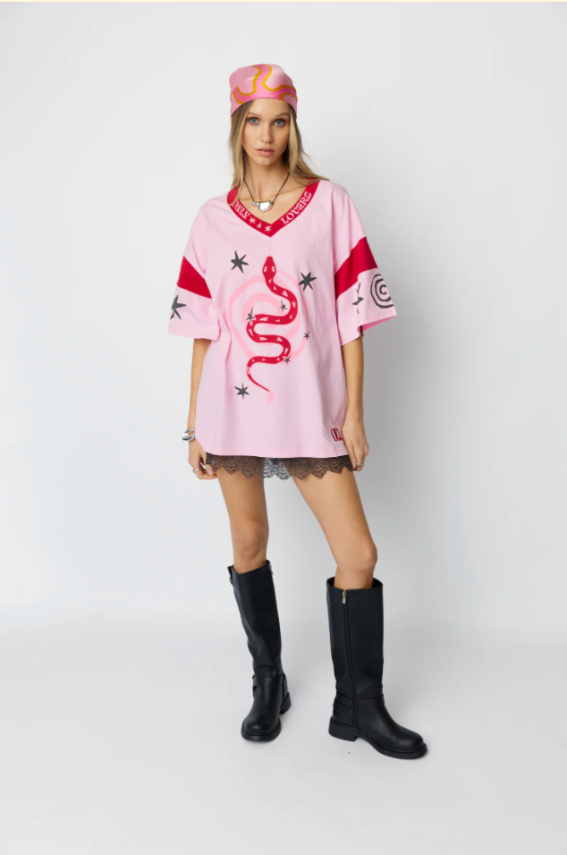 SERPENT TEE ~ PINK